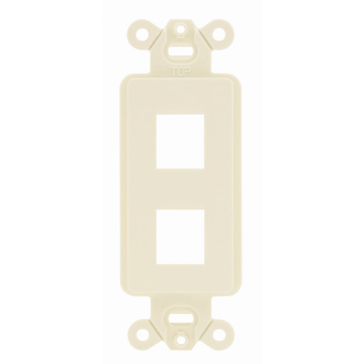 Phone/Data/Multimedia Component, StyleLine Outlet Frame, 2-Port, Electric Ivory