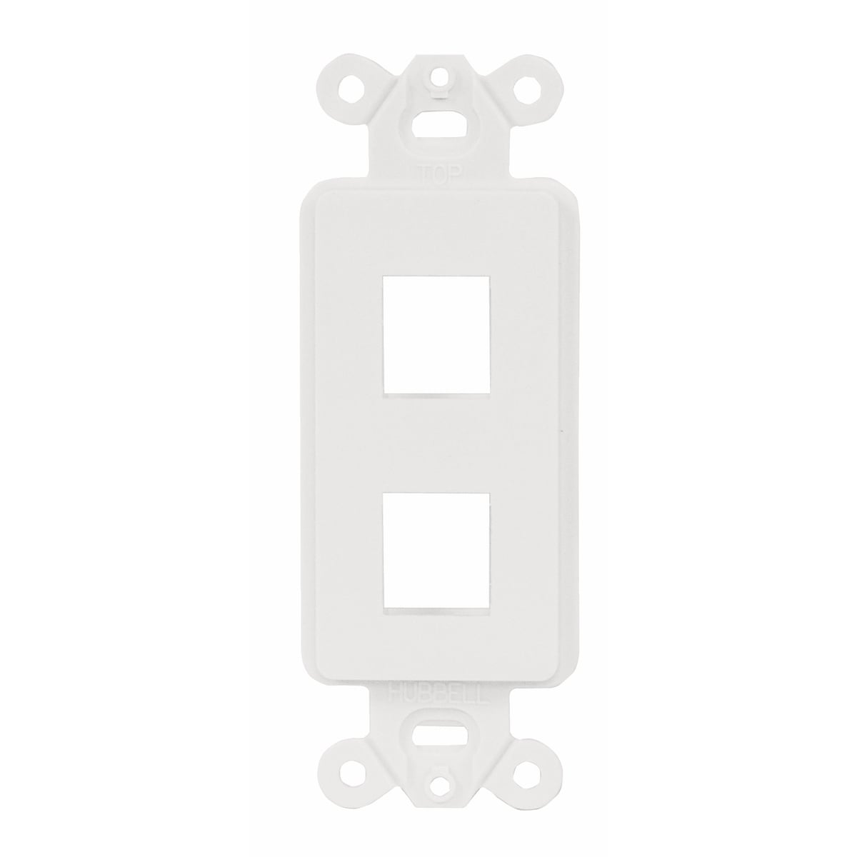 Phone/Data/Multimedia Component, StyleLine Outlet Frame, 2-Port, White