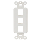 Phone/Data/Multimedia Component, StyleLine Outlet Frame, 3-Port, White