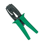 Makes trapezoidal crimp with full-cycle ratchet mechanismto assure complete crimps.  Crimps single and twin cable wire ferrules.  Adjusts automatically to correct crimp size.