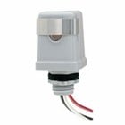 The 208-277 V 50/60 Hz. 3100-4150 Watt "T" Stem Mounting The K4100 & K4400 Series Photo Controls feature stem mounting, thermal-type, controls with single and multi-voltage models. Thermal-type photo controls provide dusk-to-dawn lighting control and a delay action, which eliminates loads switching OFF due to car headlights, and lighting. The thermal-type controls feature a cadmium sulfide photocell and a sonic-welded polycarbonate case and lens to seal out moisture. The design utilizes a dual temperature compensating bimetal and composite resistor for reliable long life operation over ambient temperature extremes. These models are California Title 24 compliant.