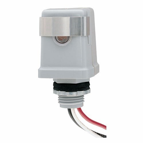 The 480V 50/60Hz 7200 WATT "T" STEM MOUNTING The K4100 & K4400 Series Photo Controls feature stem mounting, thermal-type, controls with single and multi-voltage models. Thermal-type photo controls provide dusk-to-dawn lighting control and a delay action, which eliminates loads switching OFF due to car headlights, and lighting. The thermal-type controls feature a cadmium sulfide photocell and a sonic-welded polycarbonate case and lens to seal out moisture. The design utilizes a dual temperature compensating bimetal and composite resistor for reliable long life operation over ambient temperature extremes. These models are California Title 24 compliant.