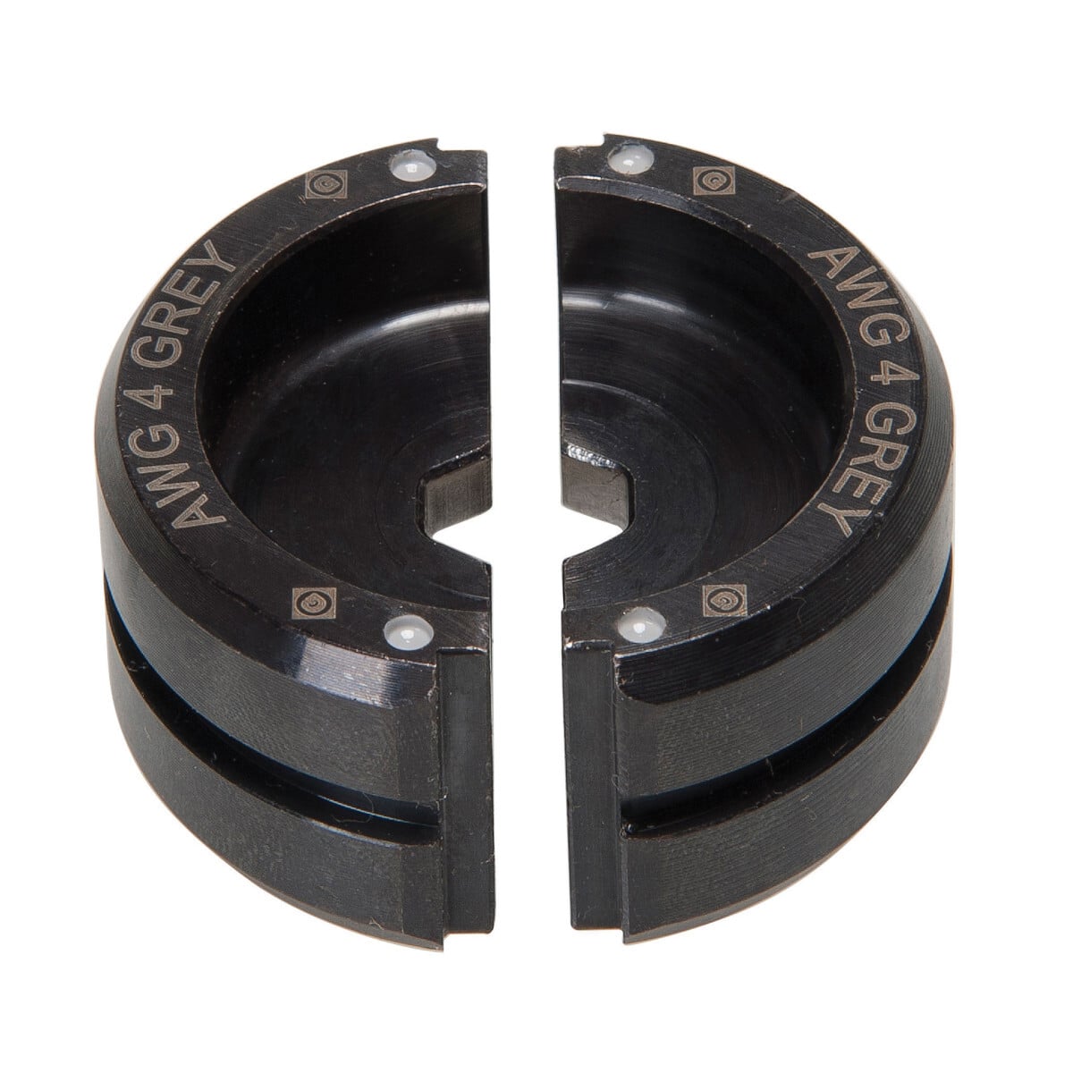 4 AWG Copper Die for crimping color-coded aluminum lugs and splices.  Requires UA22 adapter when used with ECCXL, HCCX, & RCCX tools.