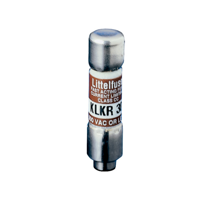 KLKR series Class CC fuses are fast-acting fuses intended for general-purpose branch circuit protection. Their compact size, fast-acting overload response, and their highly current limiting design make them ideal for use in OEM equipment and control panels because Solid-state devices such as SCRs and other electronic equipment generally require fast-acting protection.