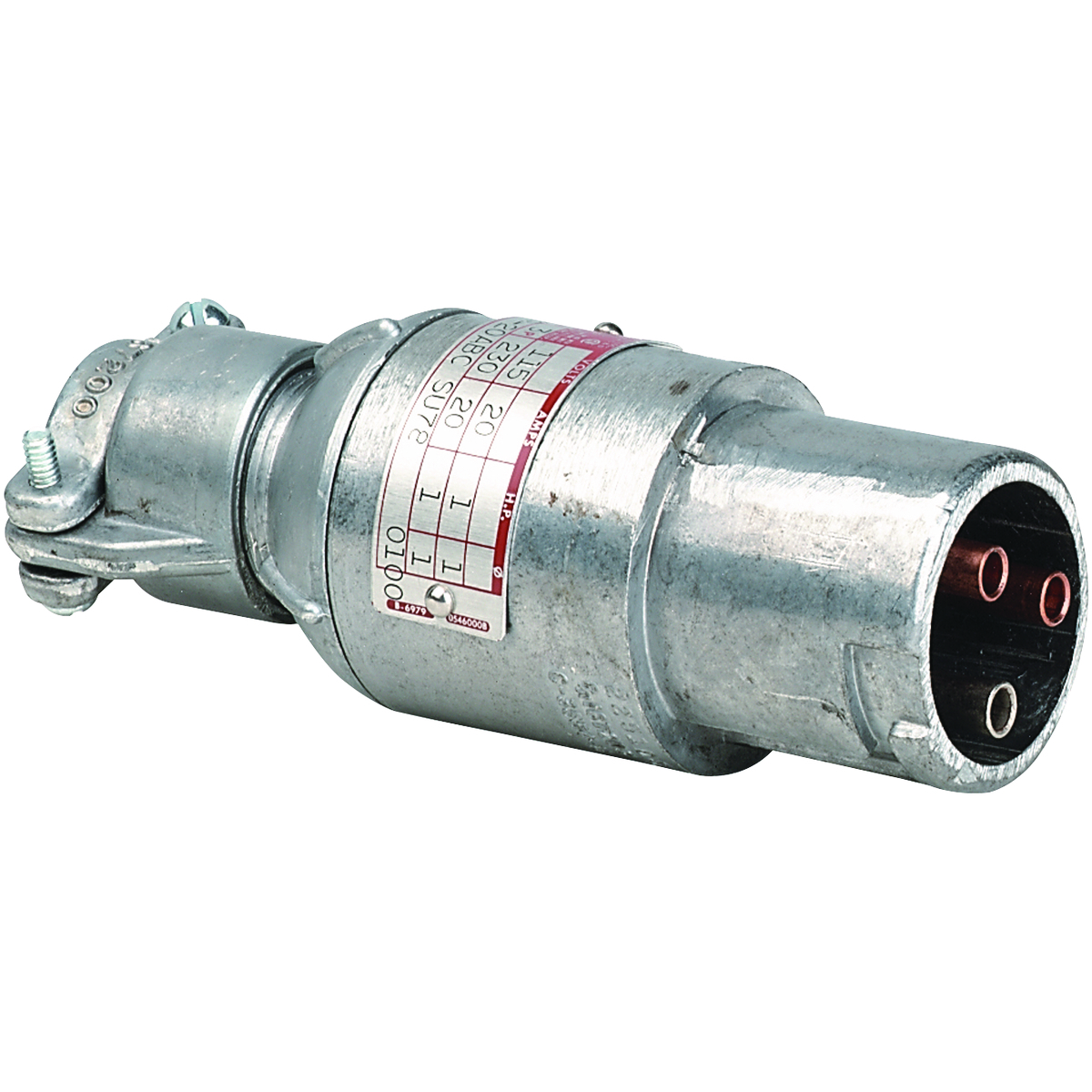 KP Series - Aluminum 20 Amp Plug - Includes 3 Grommets (Range 0.250-0.625) - 2W 3P Circuit - 115/230VAC At 60Hz
