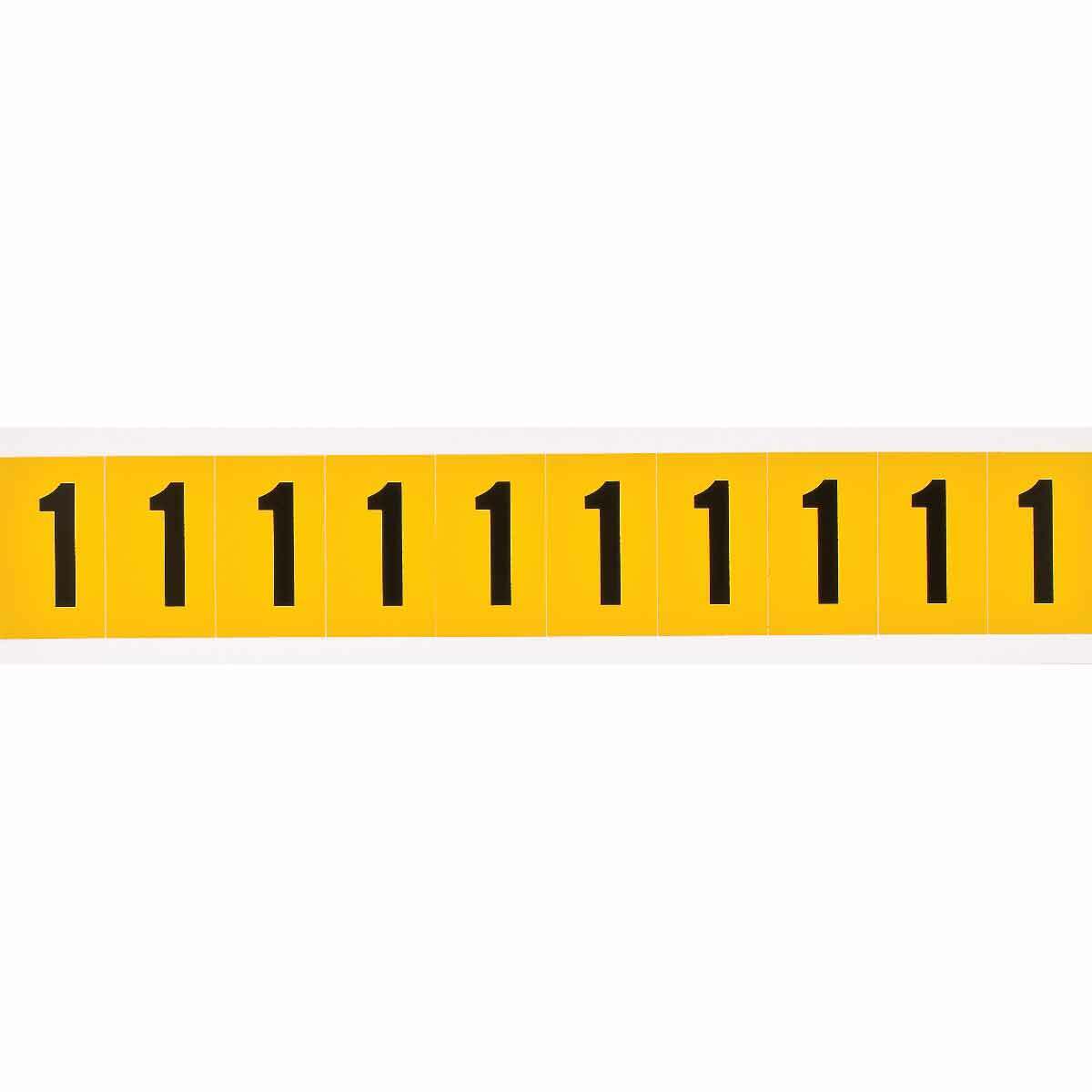 1 in Vinyl N&L Black on Yellow 1 10/PK
