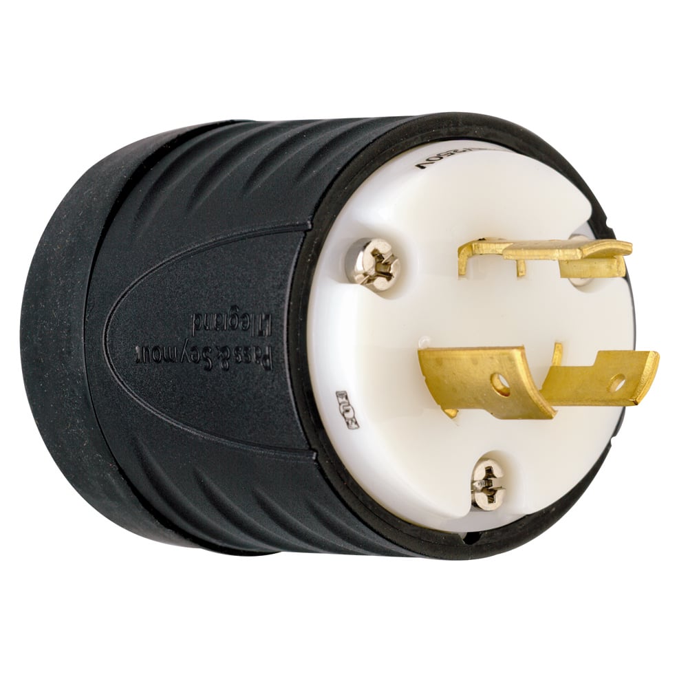 20amp 125/250v, Turnlok Plug NEMA, 3wire, Black & White