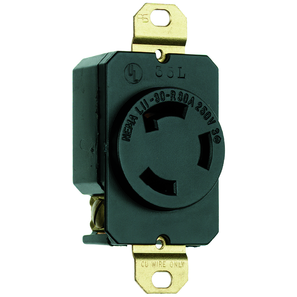 Turnlok Single Receptacle, 3wire 30amp 3phase 480volt