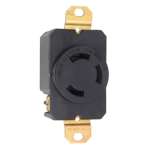 30amp 600volt, Single Receptacle, 3pole 3wire, Non-Grounding