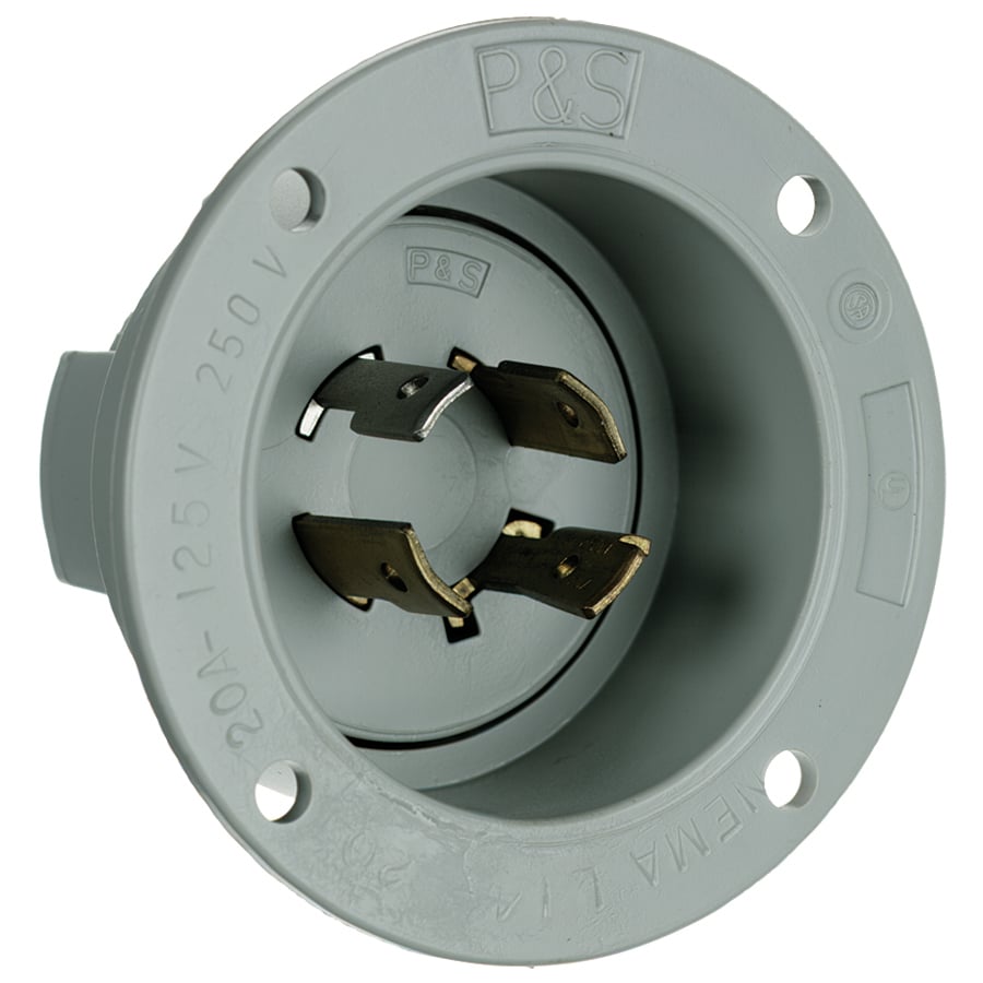 Flanged Inlet 4wire 20amp 125/250volt Turnlok