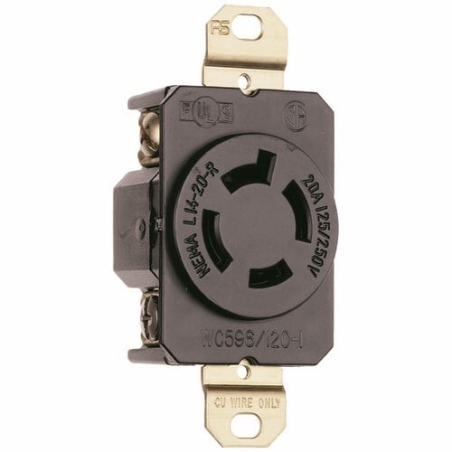 Turnlok Single Receptacle 4wire 20amp 125/250volts