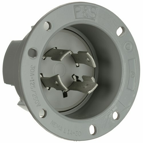 Flanged Inlet 4wire 30amp 125/250volt Turnlok