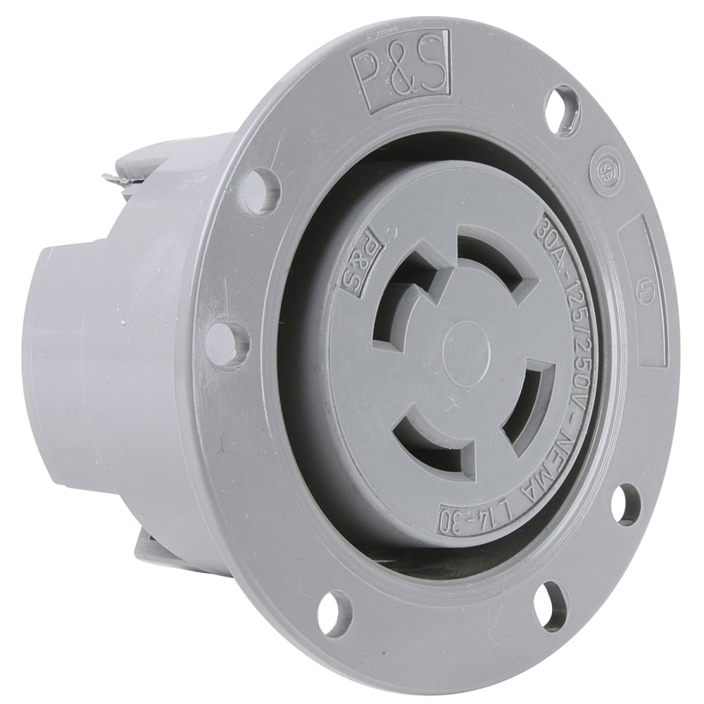 Flanged Outlet 4wire 30amp 125/250volt Turnlok
