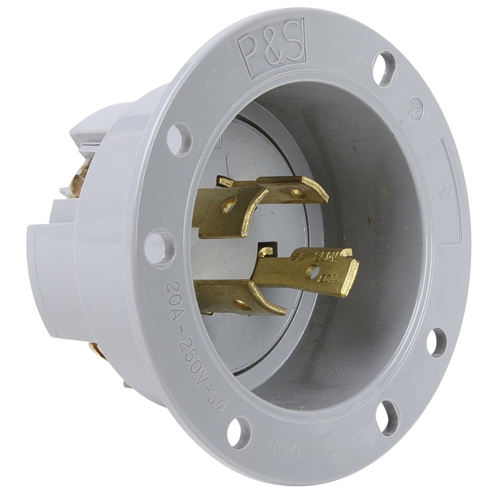 Flanged Inlet 4wire 20amp 250volt Turnlok