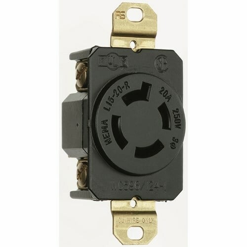 Turnlok Single Receptacle 4wire 20amp 3phase 250v