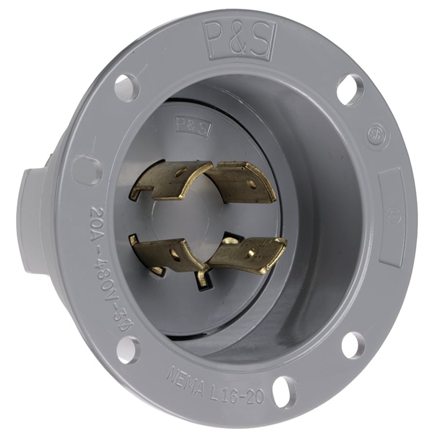 Flanged Inlet 4wire 20amp 480volt Turnlok