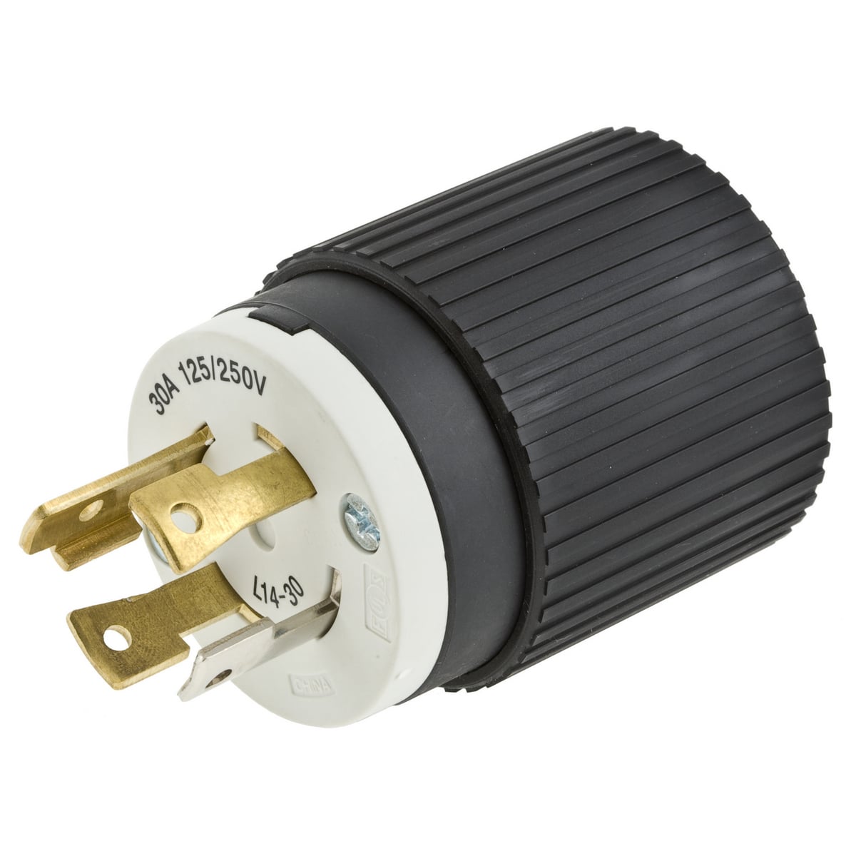 Locking Devices, SELECT SPEC Twist-Lock, Commercial/Industrial, Male Plug, 20A 3-Phase Delta 480V AC, 3-Pole 4- Wire Grounding, L16-20P, Screw Terminal, Black