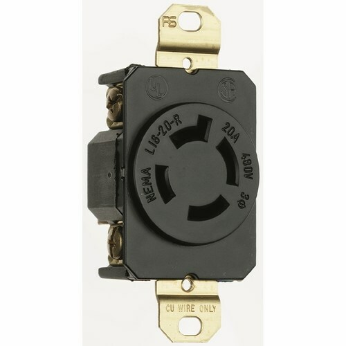 Turnlok Single Receptacle 4wire 20amp 3phase 480volt