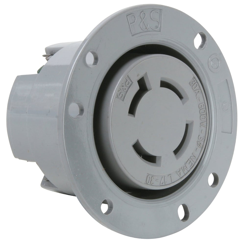 Flanged Outlet 4wire 30amp 600volt Turnlok