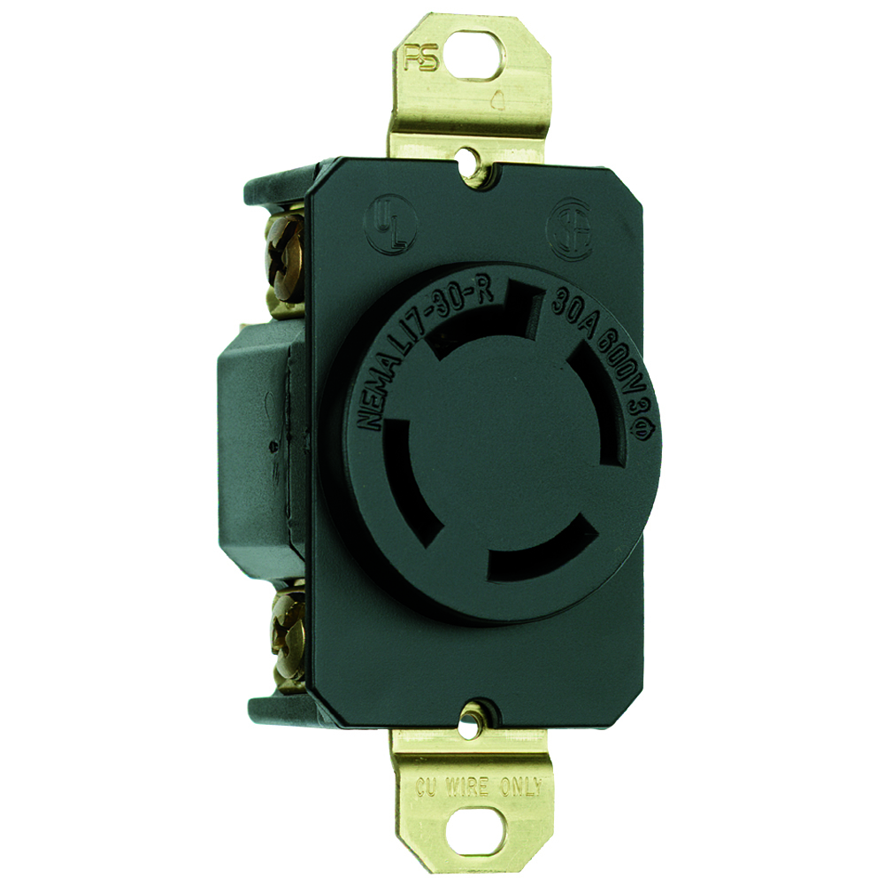 Receptacle Single 4wire 30amp 600volt Turnlok