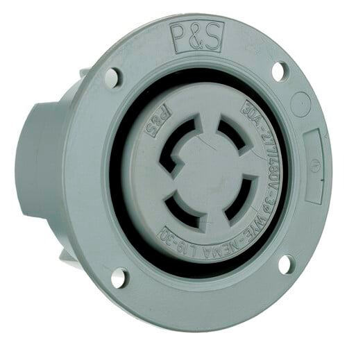 Flanged Outlet 4wire 30amp 277/480volt Turnlok