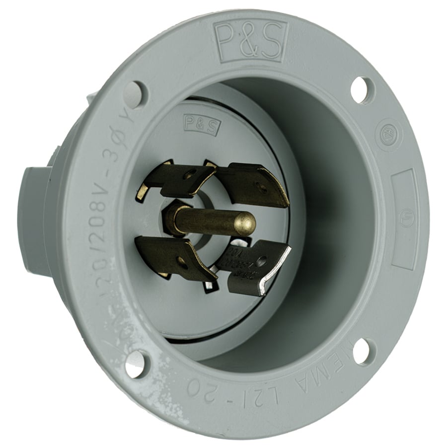 Flanged Inlet 5wire 20amp 120/208volt Turnlok