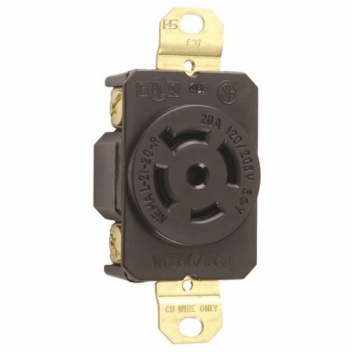 Turnlok Single Receptacle 5wire 20amp 3phase 120/208v
