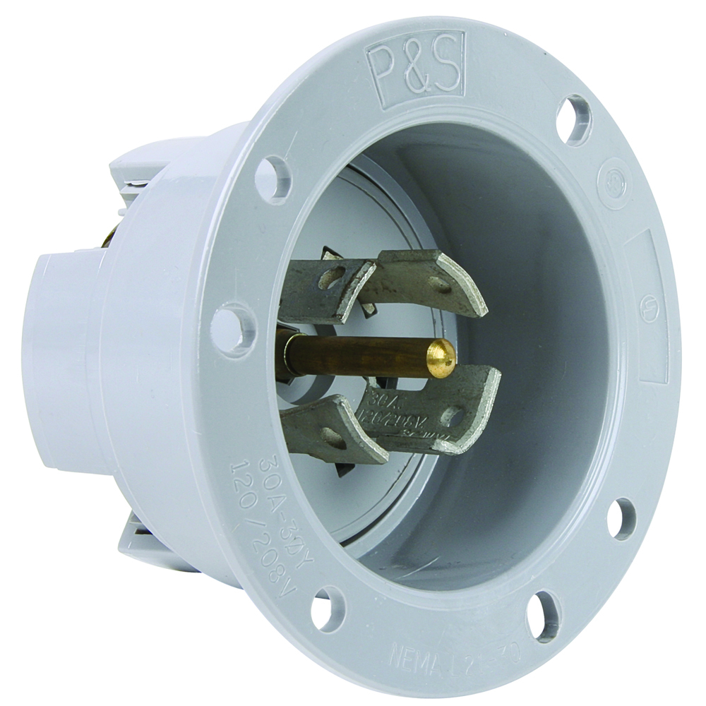 Flanged Inlet 5wire 30amp 120/208volt Turnlok