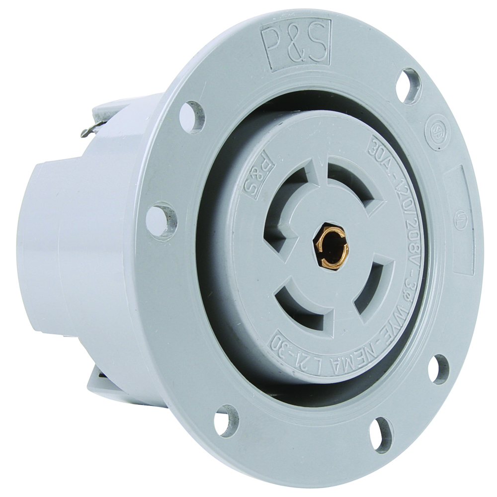 Flanged Outlet 5wire 30amp 120/208volt Turnlok