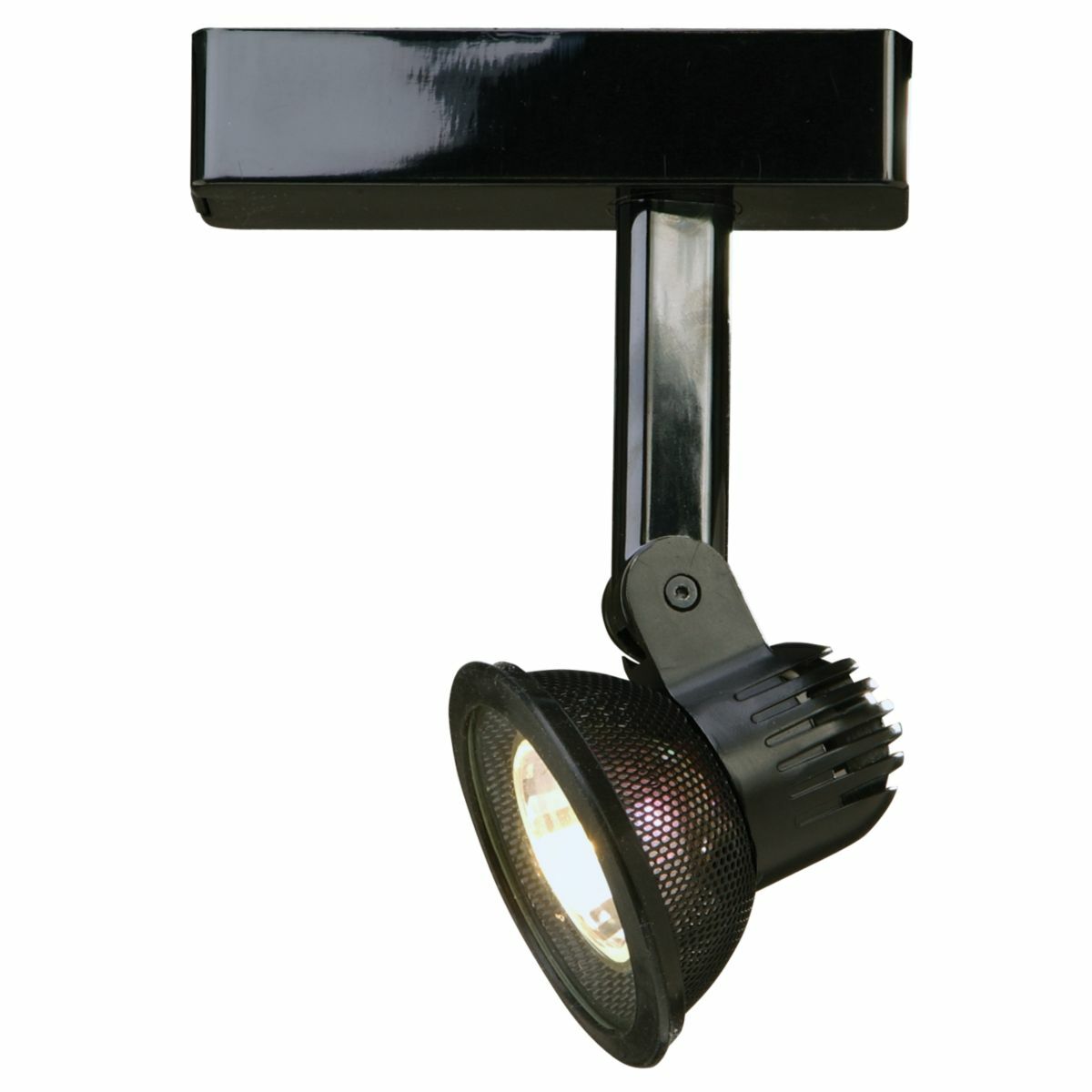 LOW VOLTAGE LAMPHOLDER, PERFORATED SHADE, ELECTRONIC TRANSFORMER, MATTE BLACK, MR16