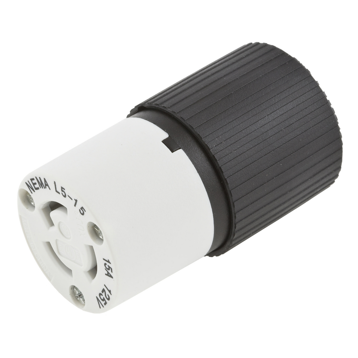 Locking Devices, SELECT SPEC Twist-Lock, Commercial/Industrial, Female Connector Body, 30A 125V, 2-Pole 3-Wire Grounding, L5-30R, Screw Terminal, Black