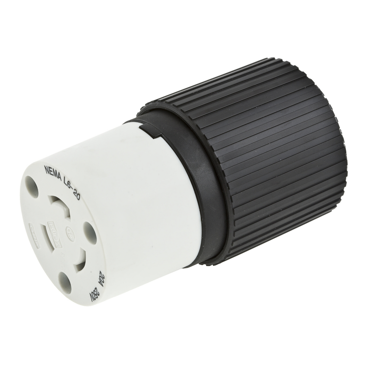 Locking Devices, SELECT SPEC Twist-Lock, Commercial/Industrial, Female Connector Body, 15A 277V AC, 2-Pole 3- WireGrounding, L7-15R, ScrewTerminal, Black