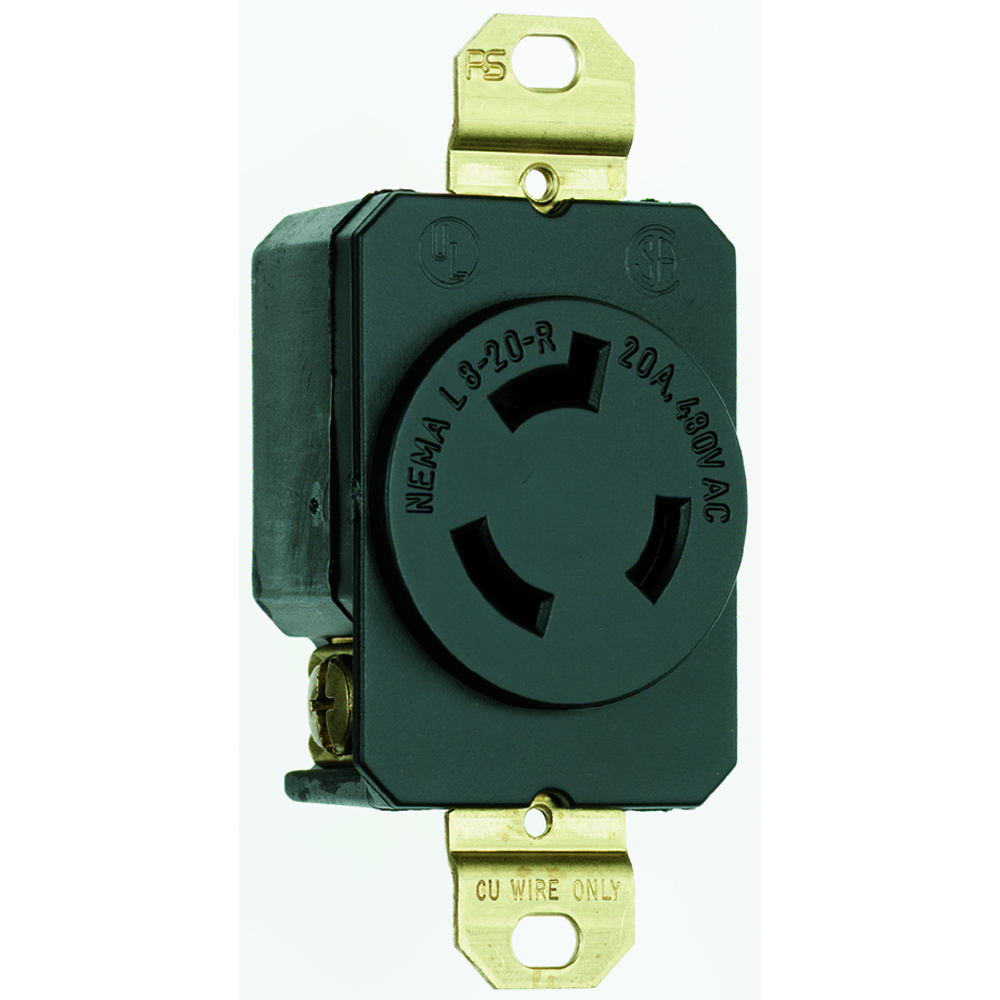 Industrial Spec Grade SingleTurnlok 20amp 480V Receptacle