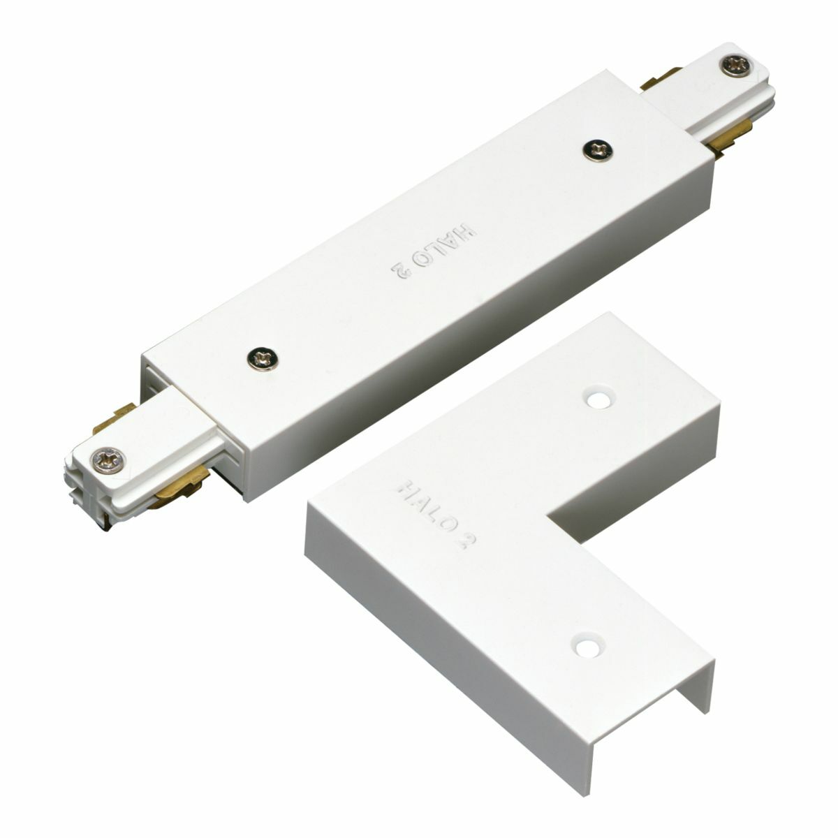 STRAIGHT/L CONNECTOR, TWO CIRCUIT, MATTE BLACK