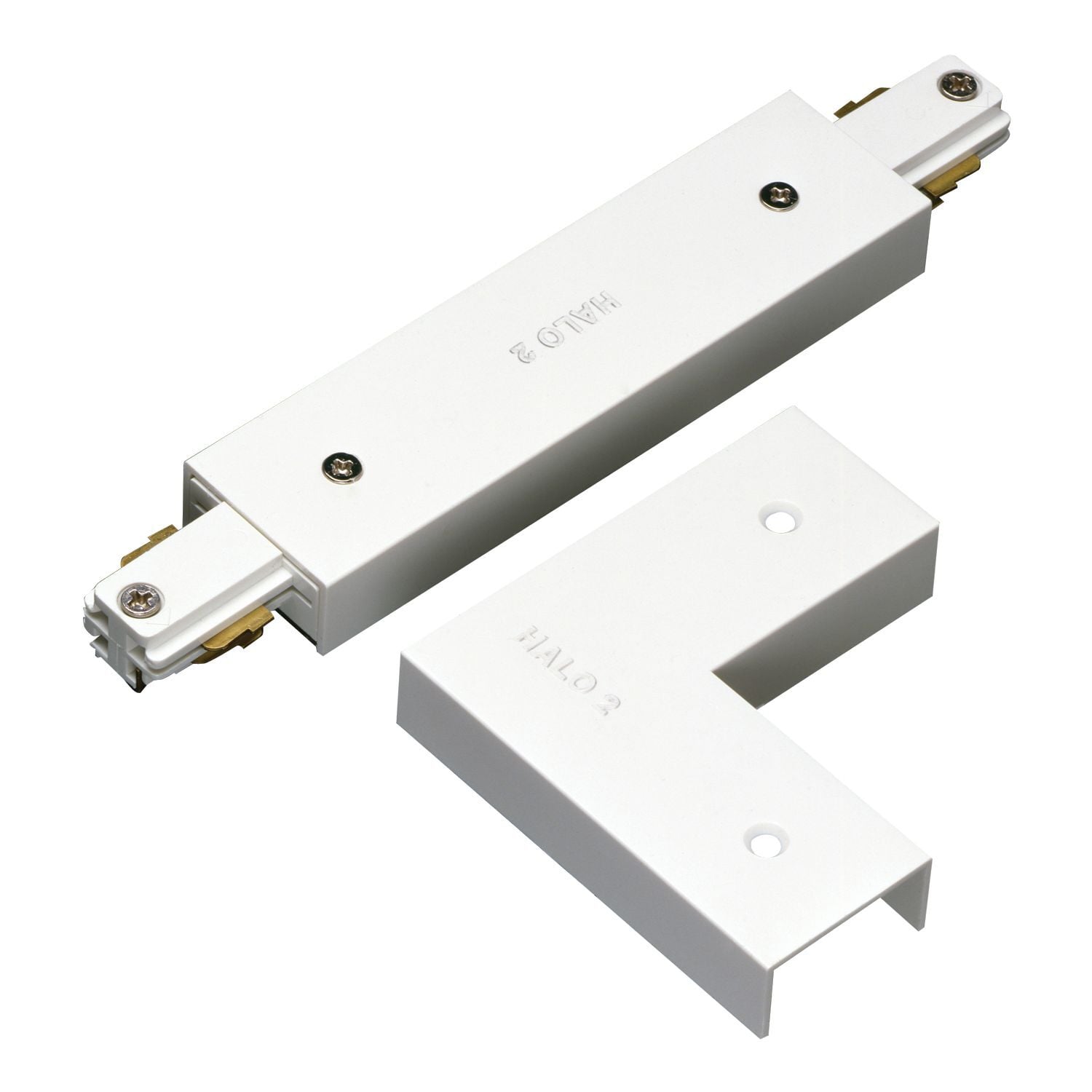 STRAIGHT/L CONNECTOR, TWO CIRCUIT, WHITE