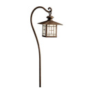 MISSION LANTERN - California Mission style with frosted glass coordinates with contemporary, craftsman or Southwest architecture. Matching 120-Volt surface and post mount styles available.