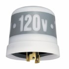 The 120 V 50/60 Hz. 1000 Watt "T" w/Lightning Arrestor Locking Type The LC4500 Series Photo Controls feature low cost locking-type mounting, and thermal-type controls for street lighting and other applications requiring a twist and lock type plug connection. Thermal-type photo controls provide dusk-to-dawn lighting control and a delay action, which eliminates loads switching OFF due to car headlights and lightning. The thermal-type controls feature a cadmium sulfide photocell and polypropylene case to seal out moisture. The design utilizes a dual temperature compensating bimetal and composite resistor for reliable long life operation over ambient temperature extremes.