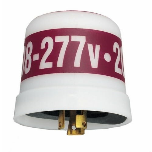The 208-277 V 50/60 Hz. 1700-2300 Watt "T" w/Lightning Arrestor Locking Type The LC4500 Series Photo Controls feature low cost locking-type mounting, and thermal-type controls for street lighting and other applications requiring a twist and lock type plug connection. Thermal-type photo controls provide dusk-to-dawn lighting control and a delay action, which eliminates loads switching OFF due to car headlights and lightning. The thermal-type controls feature a cadmium sulfide photocell and polypropylene case to seal out moisture. The design utilizes a dual temperature compensating bimetal and composite resistor for reliable long life operation over ambient temperature extremes.