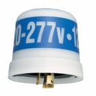 The 120-277V 50/60Hz 1000-2300W "T" W/LTG LK The LC4500 Series Photo Controls feature low cost locking-type mounting, and thermal-type controls for street lighting and other applications requiring a twist and lock type plug connection. Thermal-type photo controls provide dusk-to-dawn lighting control and a delay action, which eliminates loads switching OFF due to car headlights and lightning. The thermal-type controls feature a cadmium sulfide photocell and polypropylene case to seal out moisture. The design utilizes a dual temperature compensating bimetal and composite resistor for reliable long life operation over ambient temperature extremes.
