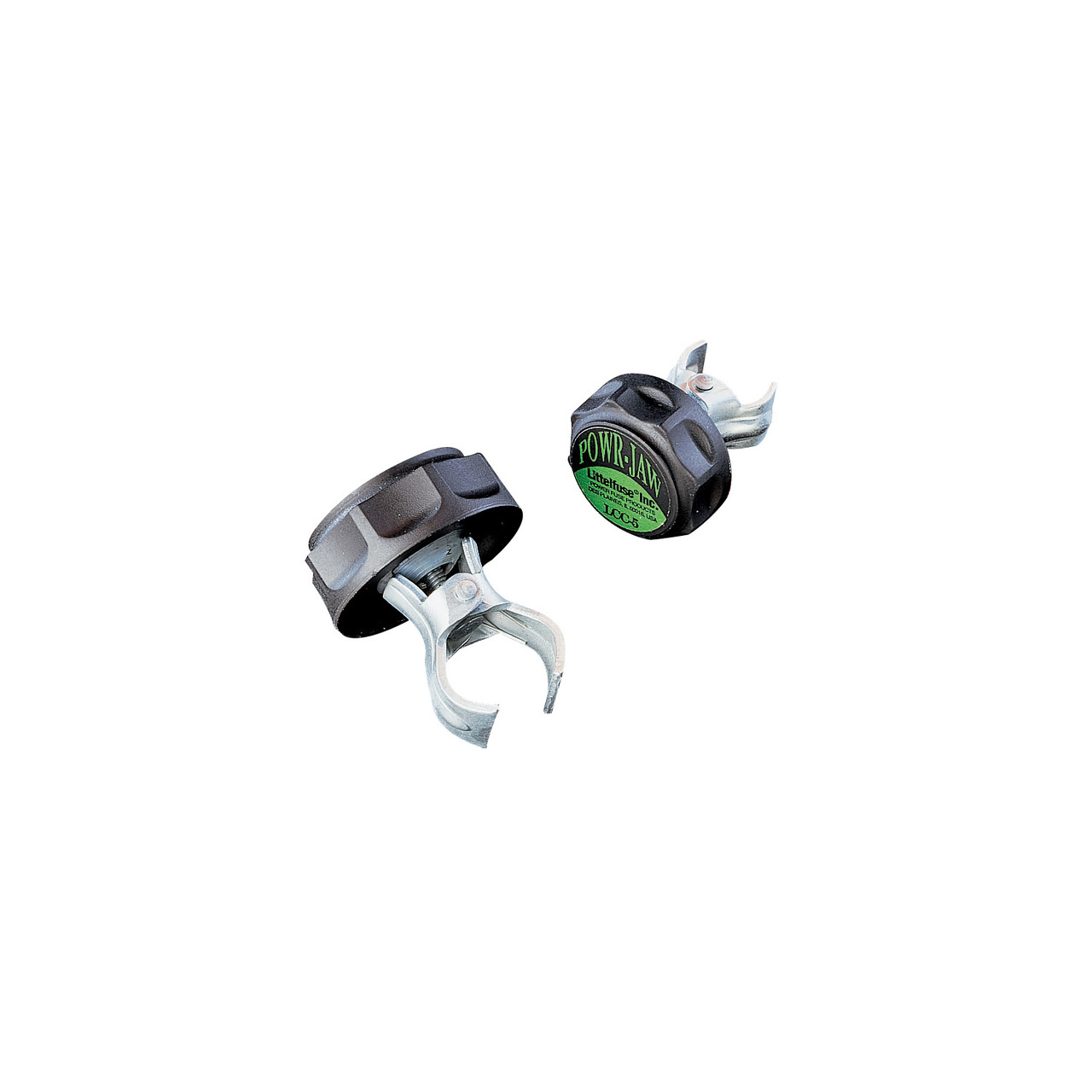POWR-JAW clamps improve the contact between fuse and clip. The unnecessary heat from poor contact due to the loss of spring force in the clips can cause nuisance fuse opening and premature aging of surrounding components. High temperature phenolic resin knob designed for the most severe environments 7 sizes to provide effective coverage. Simple design makes installation easy.
