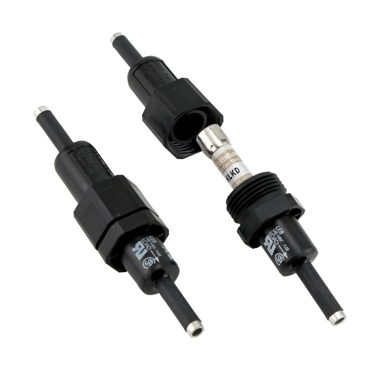 The Littelfuse 600 V in-line watertight fuse holders are the ideal answer for all high humidity and corrosive environments where fuses are required. Available in both breakaway and non-breakaway, single and double pole versions, these fuse holders allow maximum flexibility for any application.