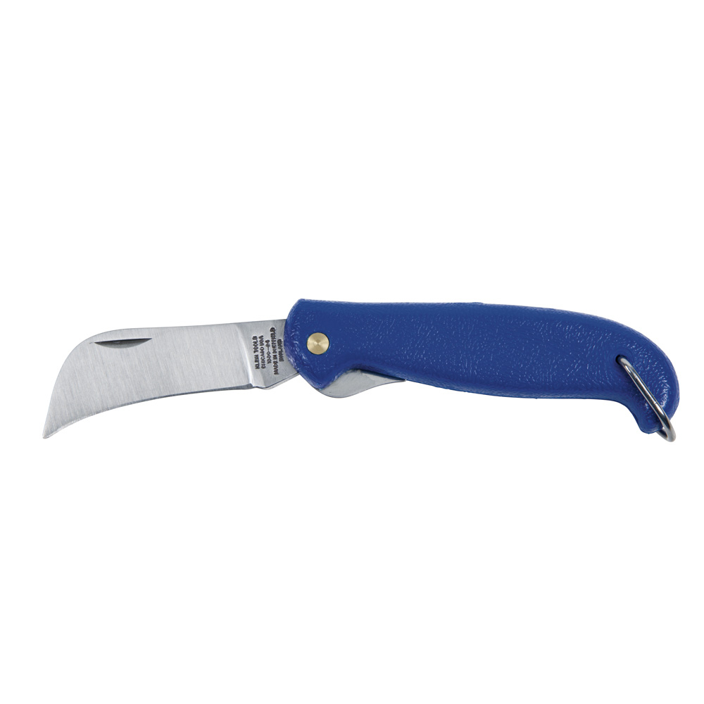 1550-24 1-Blade Large Pocket Knife, Stainless Steel Hawkbill/Sheepfoot Slitting Blade, 2-3/4 in L Blade, Liner Lock Opening