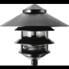 Lawn Light 4 Tier with 10 Inch Top Incandescent 100W,Max, Black