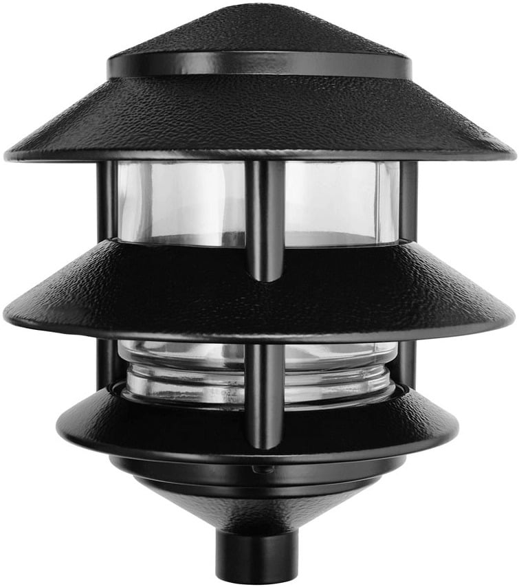 Lawn Light 3 Tier Incandescent 75W,Max, Black