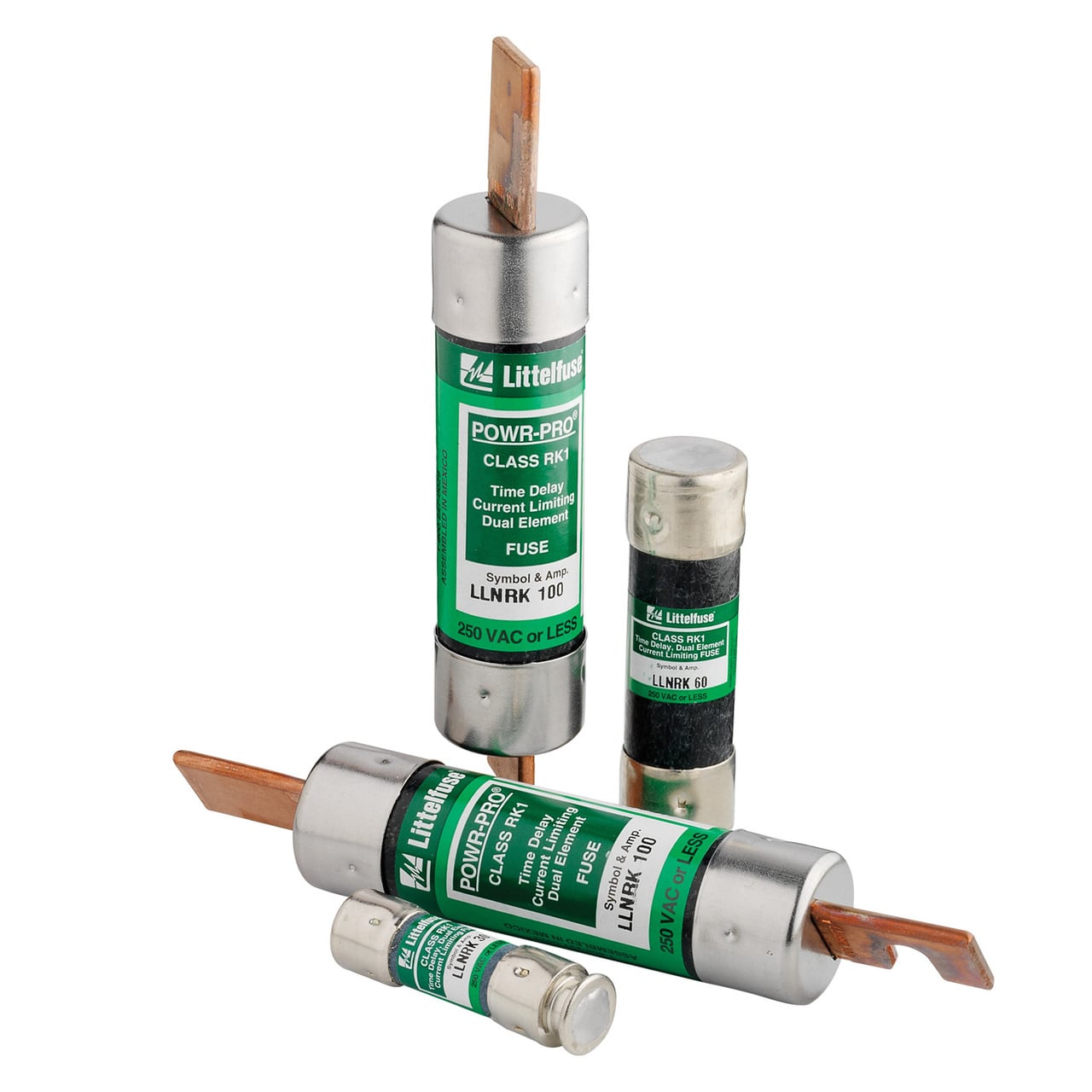 Littelfuse LLNRK and LLSRK series POWR-PRO fuses provide superior overload and short circuit protection for service entrance, main, feeder and general-purpose branch circuits up to 600 amperes. LLNRK/LLSRK series fuses can be installed in existing Class H fuse blocks to upgrade systems containing lower interrupting rating Class H one-time or renewable fuses.