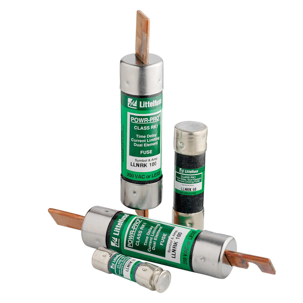 Littelfuse LLNRK and LLSRK series POWR-PRO fuses provide superior overload and short circuit protection for service entrance, main, feeder and general-purpose branch circuits up to 600 amperes. LLNRK/LLSRK series fuses can be installed in existing Class H fuse blocks to upgrade systems containing lower interrupting rating Class H one-time or renewable fuses.