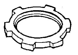 Sealing Lock Nut, Steel construction, Zinc Plated Finish, 4 in. Size
