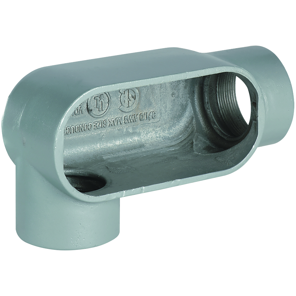 DURALOY 7 SERIES - IRON CONDUIT BODY - LR TYPE - HUB SIZE 1 INCH -VOLUME 11.0 CUBIC INCHES