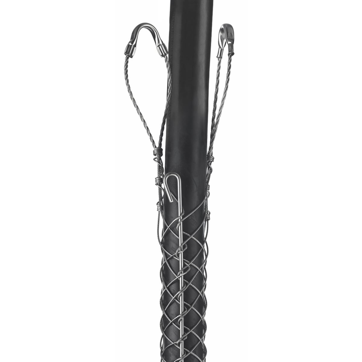 Support Grips, Double Eye, Single Weave, Split Mesh, Rod Closing, Stainless Steel, 0.75-0.99"