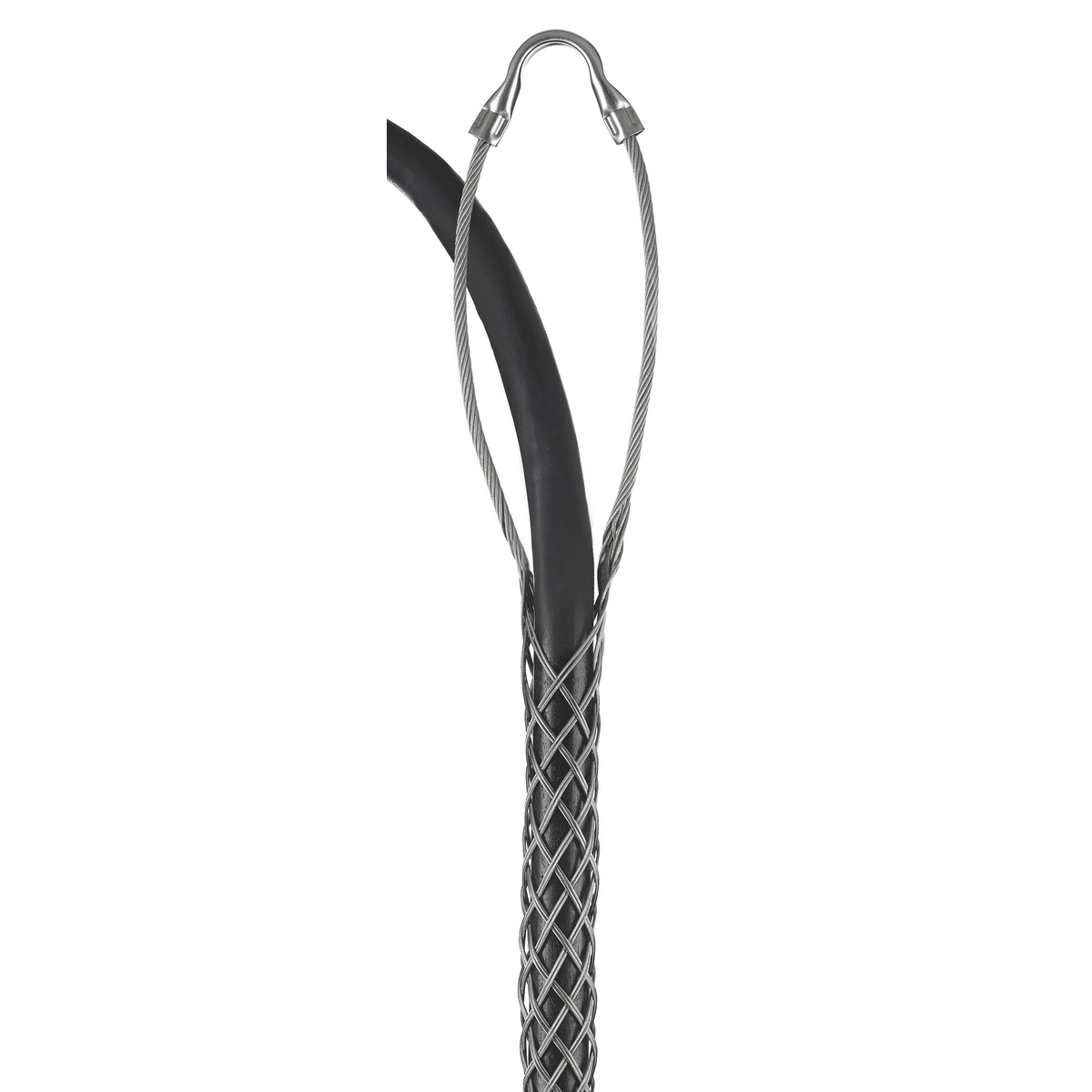 Support Grips, Single Eye, Double Weave, Closed Mesh, Stainless Steel, 1.50-1.99"